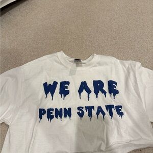 Custom Made White Penn State Graphic Tee